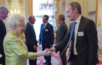Kiddimoto Business Development Manager Will Meeting HRH The Queen